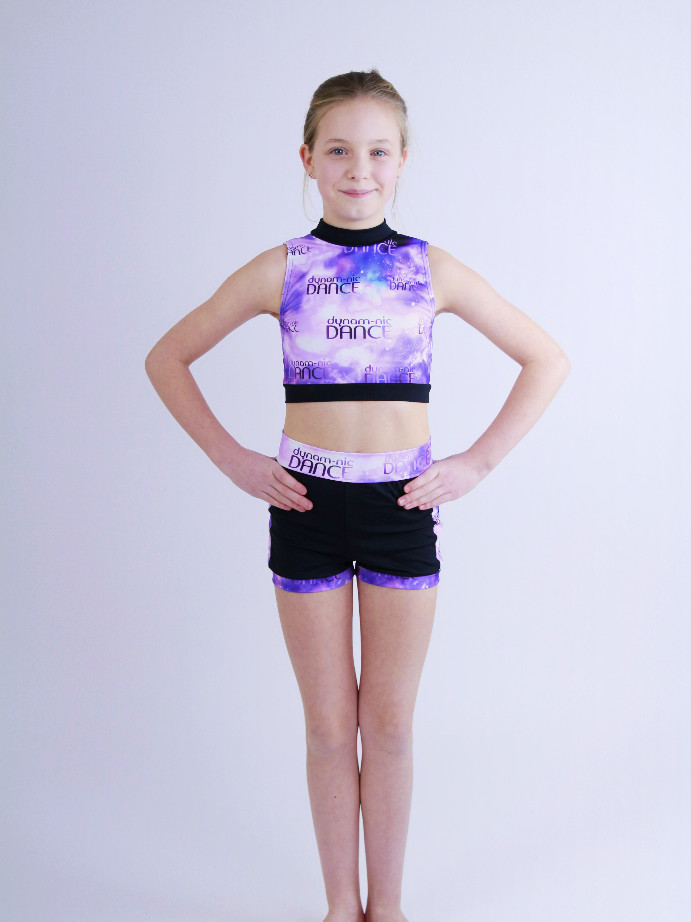 dance crop top and shorts